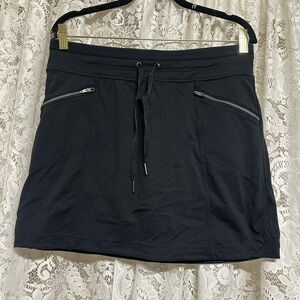 Athleta Black Metro Drawstring Skort Skirt